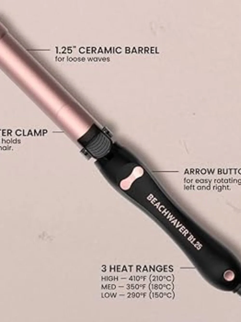 UC GENUINE BEACHWAVER B1.25 CURLING IRON WAND